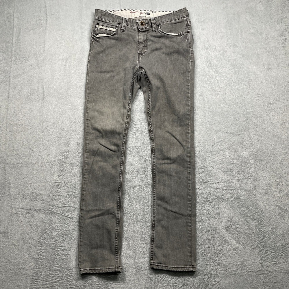 Vans Skinny Jeans Mens 28x30 Grey Denim Skate Pants VN-0K4D52V